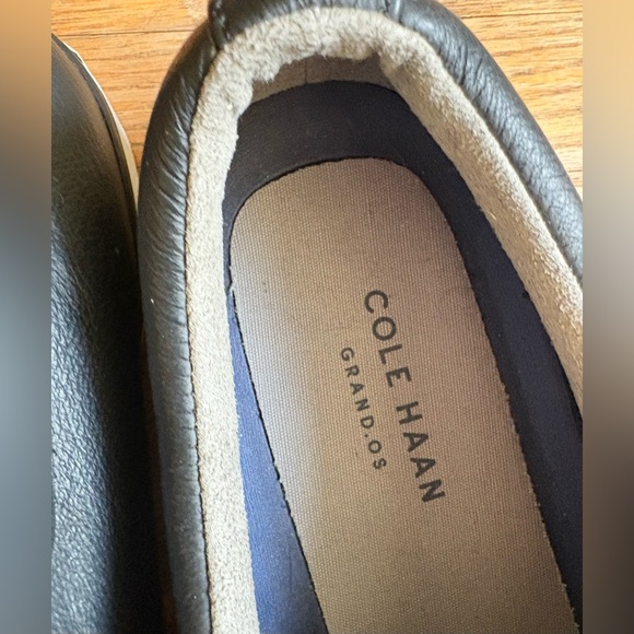 Cole Haan Black Slip-on Leather Sneakers size 11.5 - Picture 6 of 7